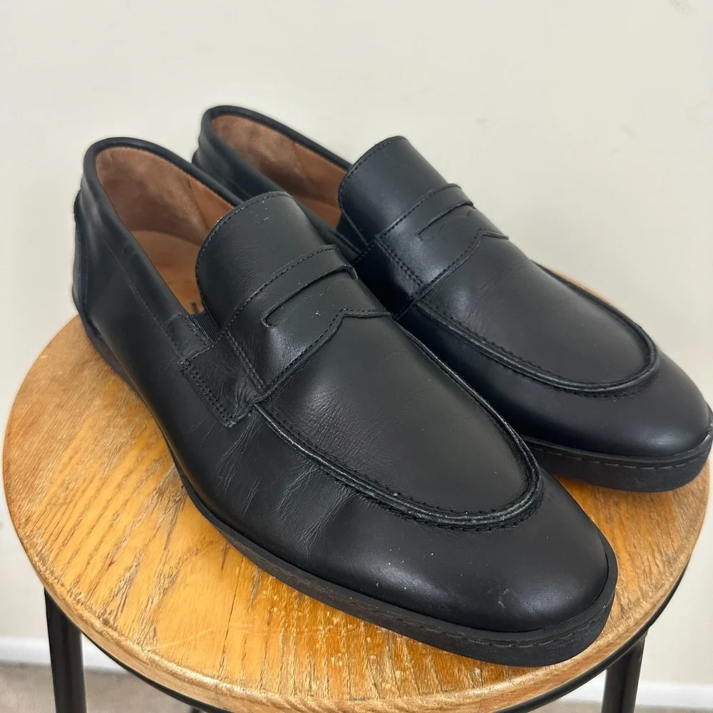 Allen Edmonds Randolph Mens US 10 D Penny Loafers Black Slip On Casual Shoes